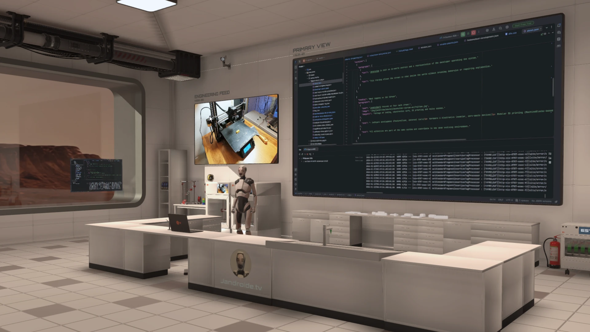 Montage of coding, electronics work, 3D printing and Unity scenes.
