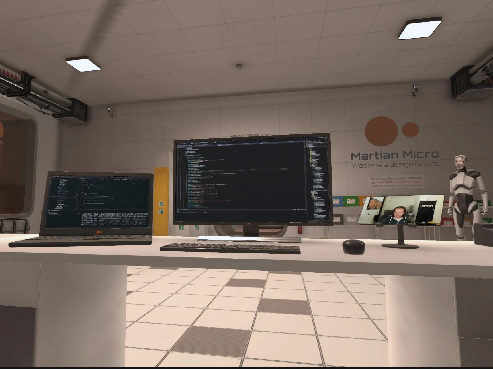 Software systems interface operating inside Mars Research Facility A01