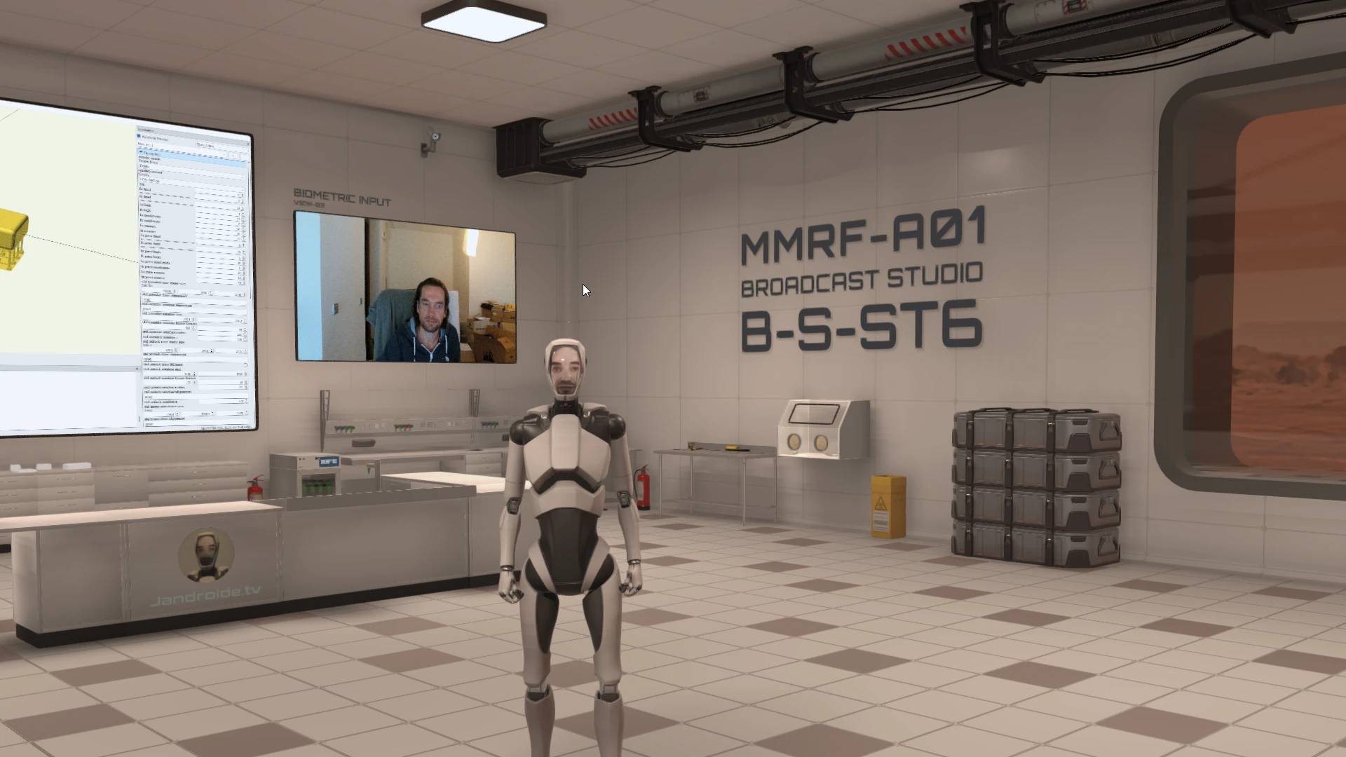 Interior of Broadcast Studio B-S-ST6 with calm, cinematic composition.