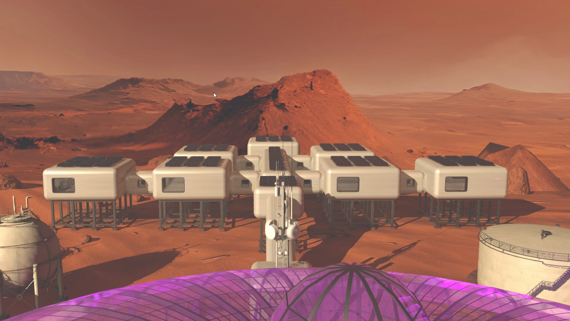 View showing the seven main rooms connected by a central corridor.