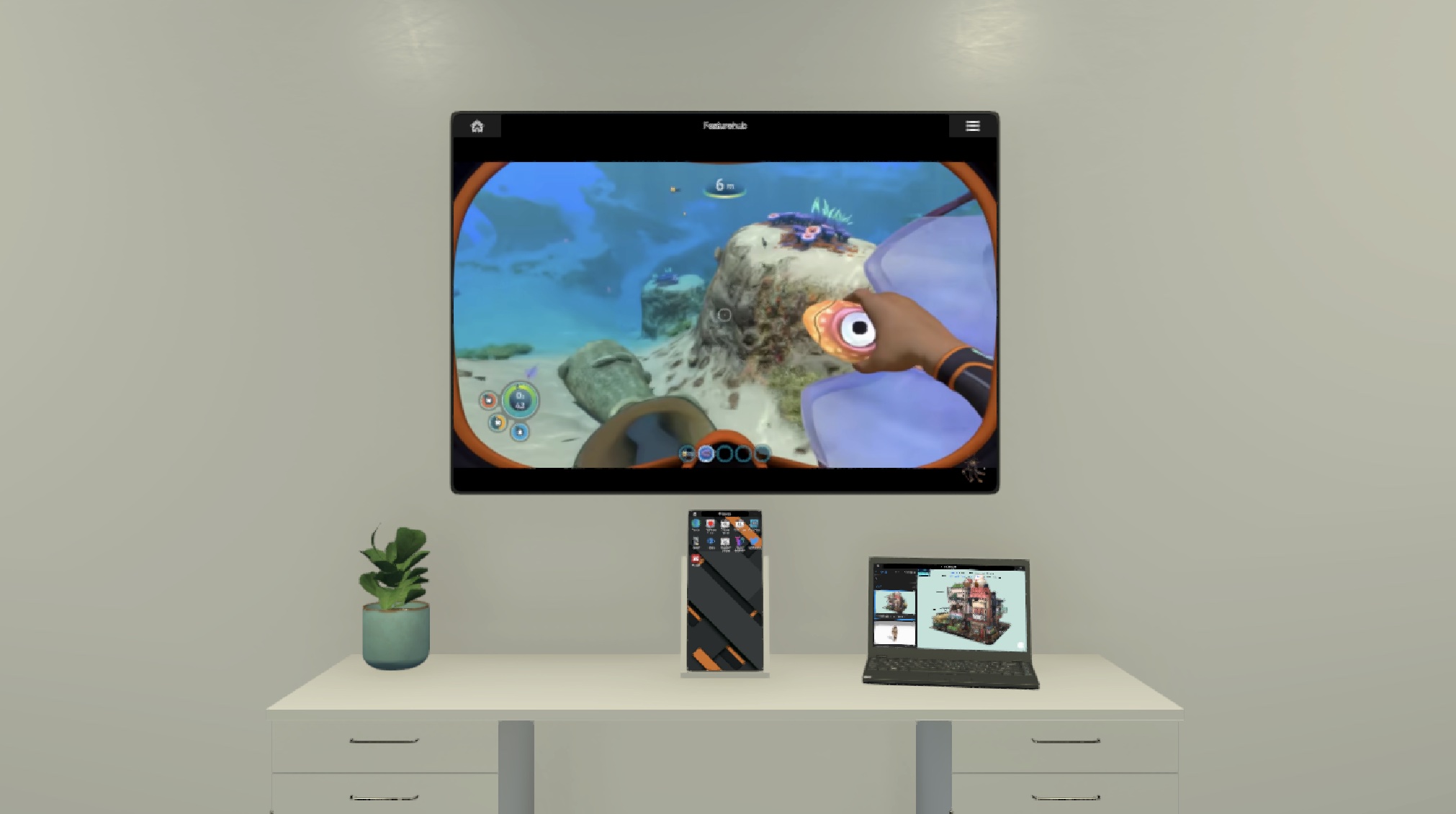 Multiple in-facility screens showing different MetaPhone panels.